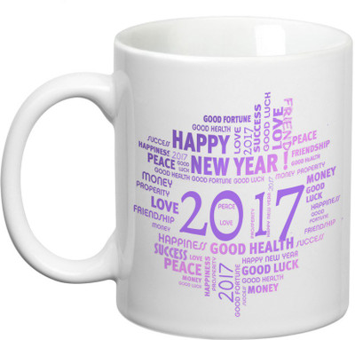 

Prithish New Year Design 12 Ceramic Mug(330 ml), Multicolor