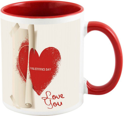 

AllUPrints Special Gift For Boyfriend On Valentines Day Red Ceramic Mug(325 ml)