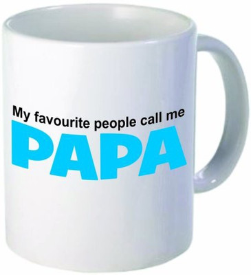 

Rikki Knight LLC Favourite People Call Me Papa - Quote -11 oz Ceramic Coffee Cup Ceramic Mug(60 ml), Multicolor