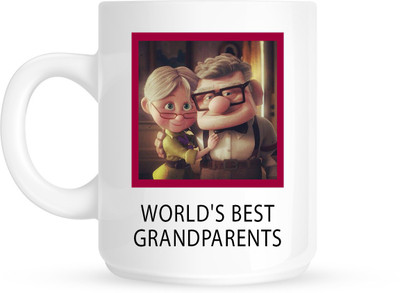 

Huppme World's Best Grandparents White Ceramic Mug(350 ml)