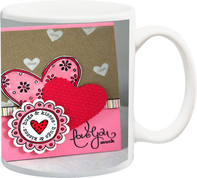 

ME&YOU Gift for New Year;Wife/Husband/Girlfriend/Boyfriend/lover; Happy N Y Love You Much printed Ceramic Mug(325 ml), Multicolor