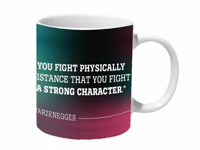 

Mooch Wale A Strong Character Arnold Schwarzenegger Ceramic Mug(325 ml), Multicolor