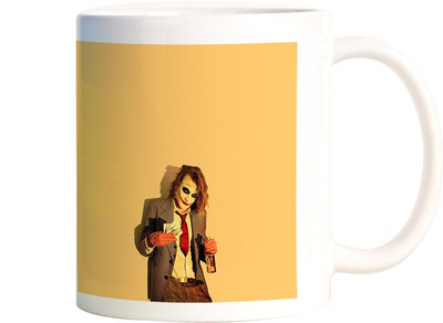 

Rangeele Inkers Joker Ceramic Mug(300 ml), Multicolor