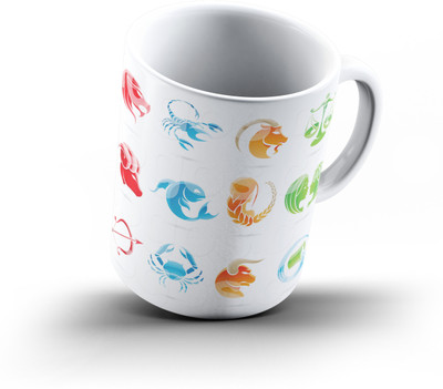 

Ucard All Zodiac293 Bone China, Ceramic, Porcelain Mug(325 ml), Multicolor