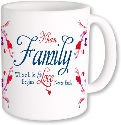 

PhotogiftsIndia Khan Family Ceramic Mug(325 ml), Multicolor