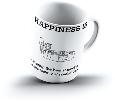 

Ucard Happiness Is1083 Bone China, Ceramic, Porcelain Mug(325 ml)