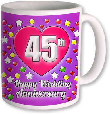 

PhotogiftsIndia Gifts For 45th Wedding Anniversary Coffee Ceramic Mug(350 ml), White