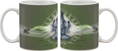 

Artifa God Ganesh Porcelain, Ceramic Mug(350 ml), Multicolor