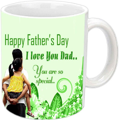 

Raj Laxmi Caring Dad With His Princess Fathers day Wishes White Ceramic Mug(350 ml)