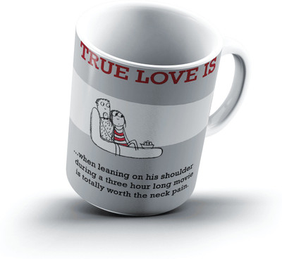 

Ucard Happiness Is1258 Bone China, Ceramic, Porcelain Mug(325 ml), Multicolor