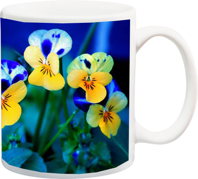 

ME&YOU Gift for Multiple Special Occasion Print With Flower Printed Ceramic Mug(325 ml), Multicolor