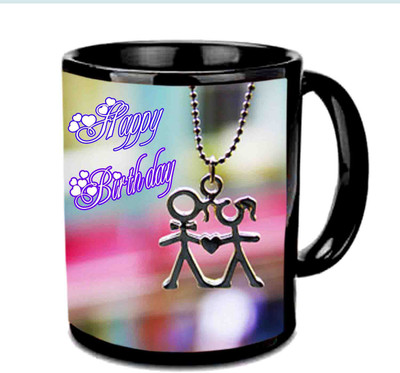 

Raj Laxmi Happy B'day Sweetheart Black Ceramic Mug(3.5 ml)