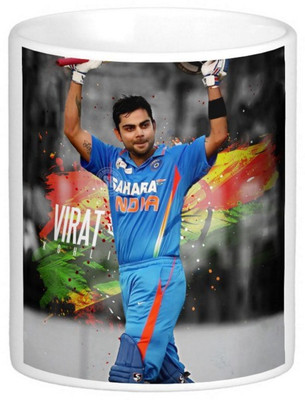 

Exoctic Silver Virat Kohli 018 Ceramic Mug(300 ml), Multicolor