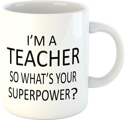 

Deeher Gifts I'M A Teacher Ceramic Mug(350 ml), Black;white
