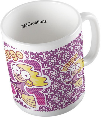 

MiiCreations Printed Zodiac Sign Virgo Ceramic Mug(325 ml), Multicolor