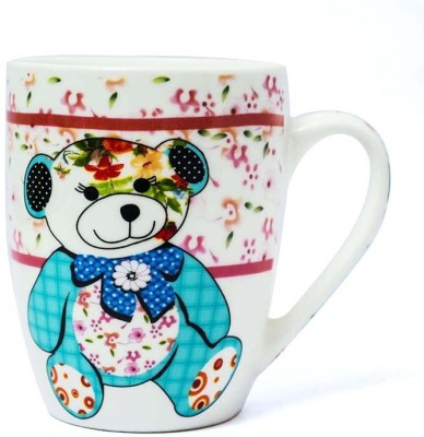 

Painting Mantra Teddy Bear Ceremic Coffee Ceramic Mug, Multicolor