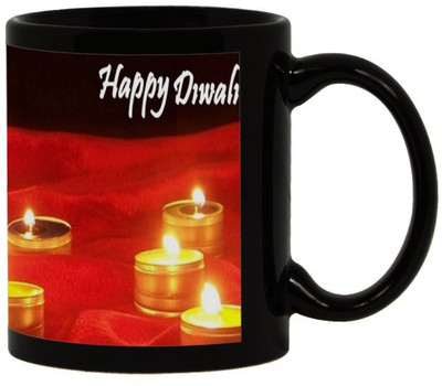 

Lolprint 62 Diwali Gift Black Ceramic Mug(325 ml)