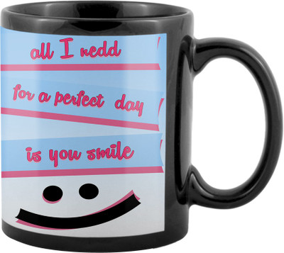 

SKY TRENDS Valentine Gifts For Special Girlfriend,Boyfriend,Wife,Husband,design 189 Ceramic Mug(325 ml), Black