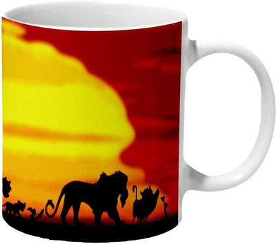 

Mooch Wale Lion King Wallpaper Ceramic Mug(325 ml), Multicolor
