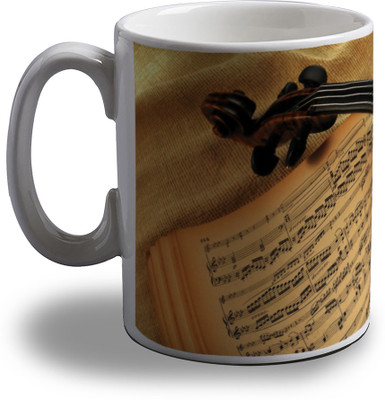 

Artifa Wow Violin Porcelain, Ceramic Mug(350 ml), Multicolor