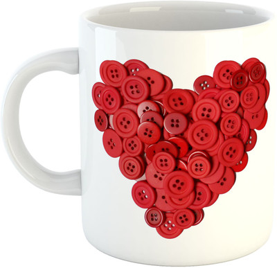

Deeher Gifts Happy Valantine's Day design 27 Ceramic Mug(330 ml), Multicolor