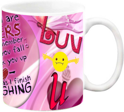 

EFW Luv U Sister You are the best pink colour Ceramic Mug(325 ml)