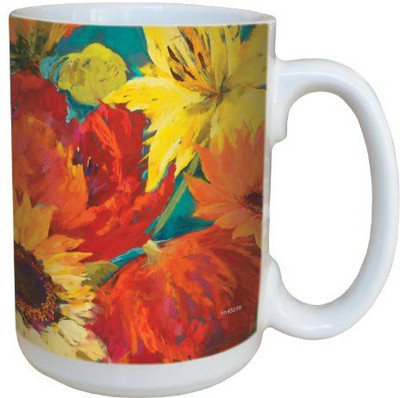 

Tree-Free Greetings Greetings lm43699 Floral Arrangement by Nel Whatmore Ceramic, 15-Ounce Ceramic Mug(60 ml), Multicolor