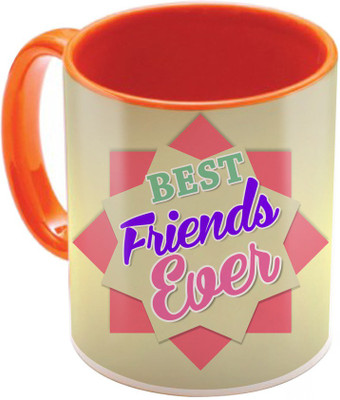 

SKY TRENDS Valentine Gift for Girlfriend Love Printed I Love U Forever Perfect for Her Him Wife Fiance Anniversary And Birthday STGD110 Ceramic Mug(325 ml), Orange