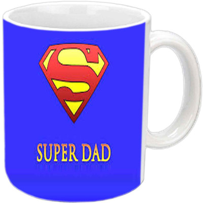 

Raj Laxmi SUPERDAD With Superman Logo White Ceramic Mug(350 ml)