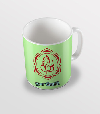 

SKY TRENDS sky trends # D052 diwali gift set Ceramic Mug(325 ml), White