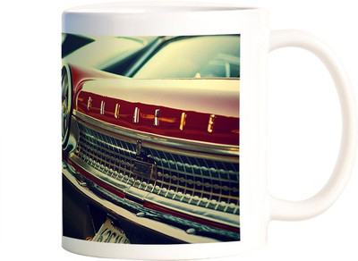 

Rangeele Inkers Beautiful Car View Ceramic Mug(300 ml), Multicolor