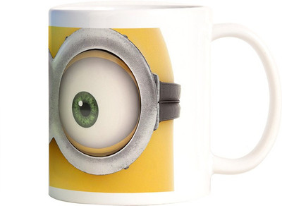 

Rangeele Inkers Minion Face Closeup Ceramic Mug(300 ml), Multicolor