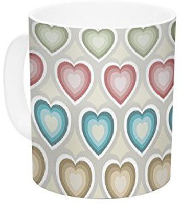 

Kess InHouse InHouse Julia Grifol My Hearts Ceramic Coffee, 11 oz, Multicolor Ceramic Mug(60 ml)