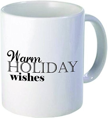 

Rikki Knight LLC Knight Warm Holiday Wishes Holiday Style 11 oz Ceramic Coffee Cup Ceramic Mug(60 ml), Multicolor