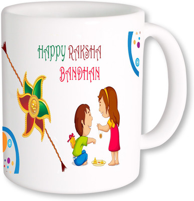

PhotogiftsIndia Happy Rakshabandhan Sister Ceramic Mug(325 ml), Multicolor
