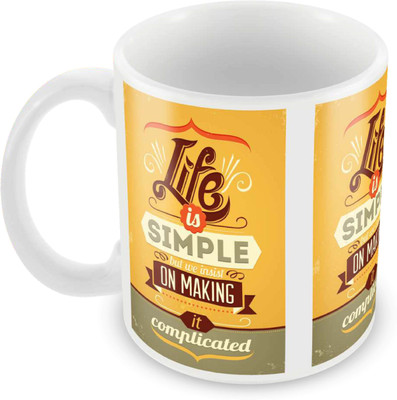

Posterboy Life Is Simple Ceramic Mug(350 ml), Multicolor