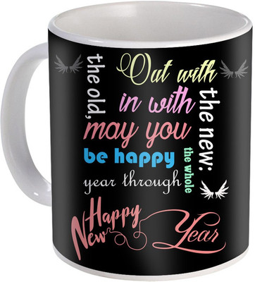 

SKY TRENDS New Year & Christmas Gift For Boyfriend Girlfriend Husband Wife Design COD042 Ceramic Mug(325 ml), Multicolor