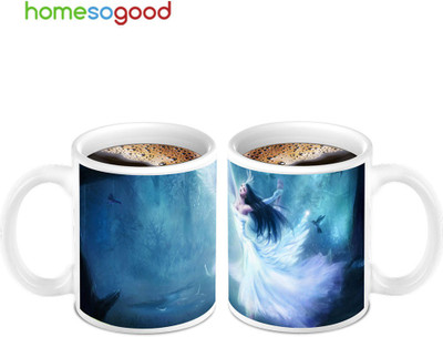 45% OFF on Homesogood Amazing Angel With Bird Coffee Ceramic Mug(280 ml, Pack of 2)