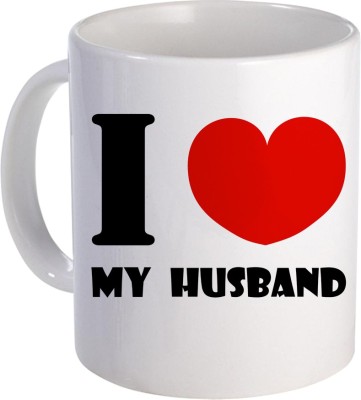 

SKY TRENDS I Love My Husband A Nice Gift For Anniversery And VAlentine Day Design (107) Ceramic Mug(320 ml), White