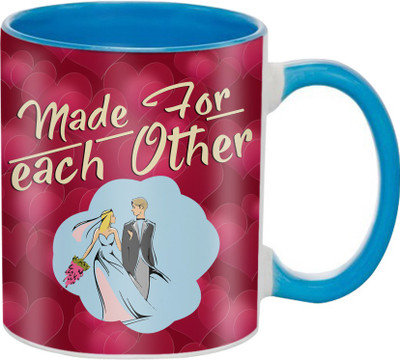 

SKY TRENDS Great Romantic Love Best Gifts For Valentine Day For Girlfriend Boyfriend Fiance Wife Husband, Anniversary,Christmas, Design 036 Ceramic Mug(325 ml), Blue