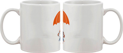 

Artifa Girl With Orange Rainbow Porcelain, Ceramic Mug(350 ml), Multicolor