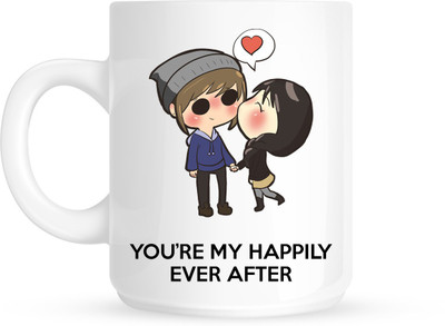 

HuppmeGift Happily Ever White Ceramic Mug(350 ml)