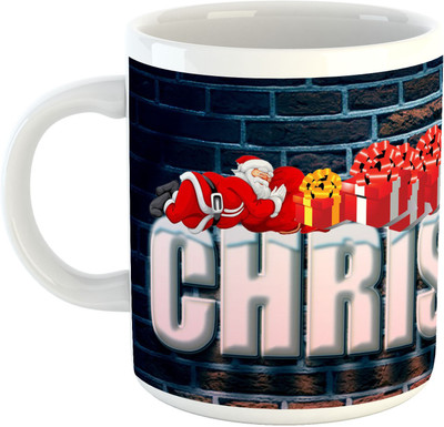 

Deeher Gifts Merry Christmas Design59 Ceramic Mug(330 ml), Multicolor