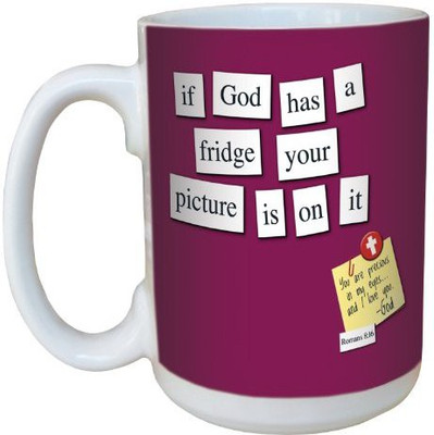 

Tree-Free Greetings Greetings lm44243 God's Fridge: Romans 8:16 Ceramic with Full-Sized Handle, 15-Ounce Ceramic Mug(60 ml), Multicolor