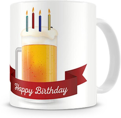 Print Haat Happy Birthday Ceramic Mug(325 ml) Print Haat Happy Birthday Ceramic Mug(325 ml)