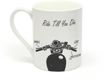 

Sowing Happiness SHMUG101 Bullet Enfield Bike Ceramic Mug(350 ml), White