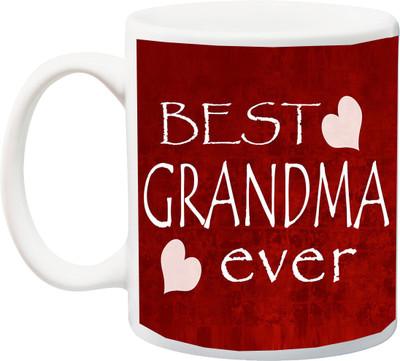 

ME&YOU Gift for Grandmother/Grandma/Nani/Dadi On Birthday/Special Occasion;Best grandma ever printed Ceramic Mug(325 ml), Multicolor