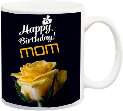 

ME&YOU Gift for birthday;mom/mammy/maa/grandma/grandmother/ Happy B'Day to U Mom printed Ceramic Mug(325 ml), Multicolor