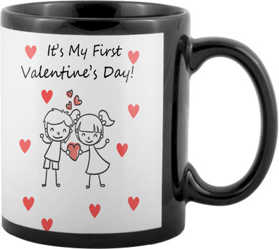 

SKY TRENDS Valentine Gifts For Special Girlfriend,Boyfriend,Wife,Husband,design 194 Ceramic Mug(325 ml), Black
