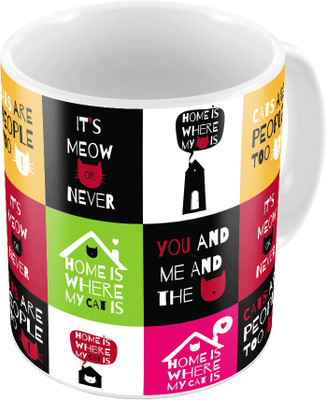 

Home India Print Coffee n Filled Cushion Pair 348 Ceramic Mug(300 ml, Pack of 2), Multicolor